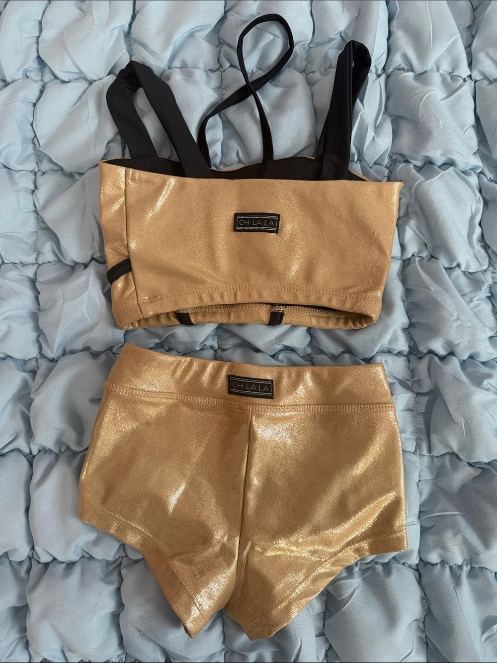 Oh La La Dance Wear shiny metallic